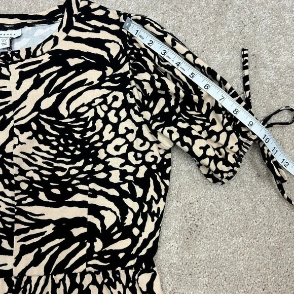 Topshop Dress Womens Size 6 Animal Print Leopard Cheetah Print Ponte Knit Ladies - Picture 8 of 10